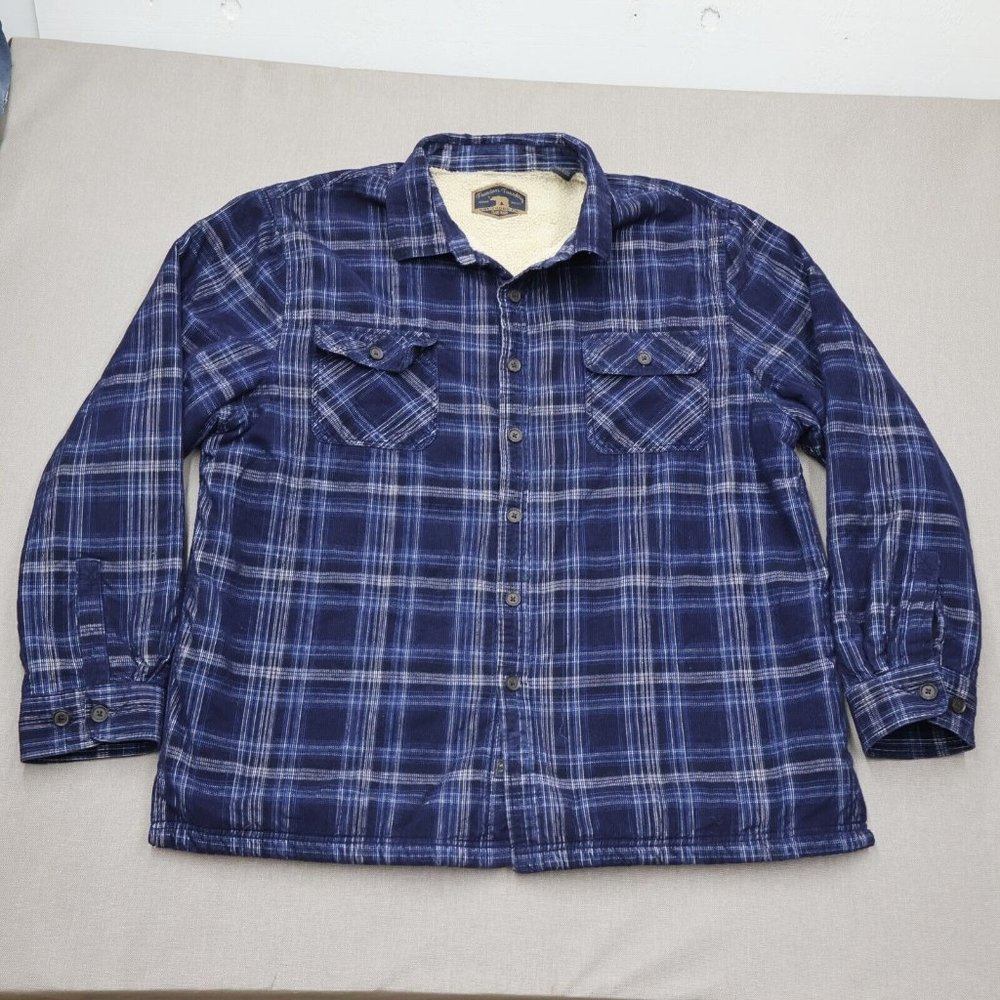 Corduroy Sherpa Lined Chore Jacket Barn Coat XXL 2XL Plaid Mens Freedom Foundry